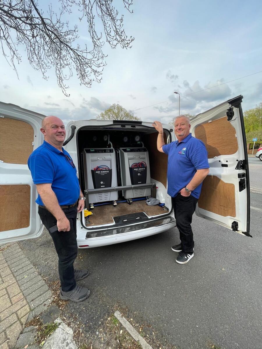 Nico, founder of Autocool Aircon, with his service van